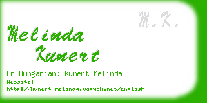 melinda kunert business card